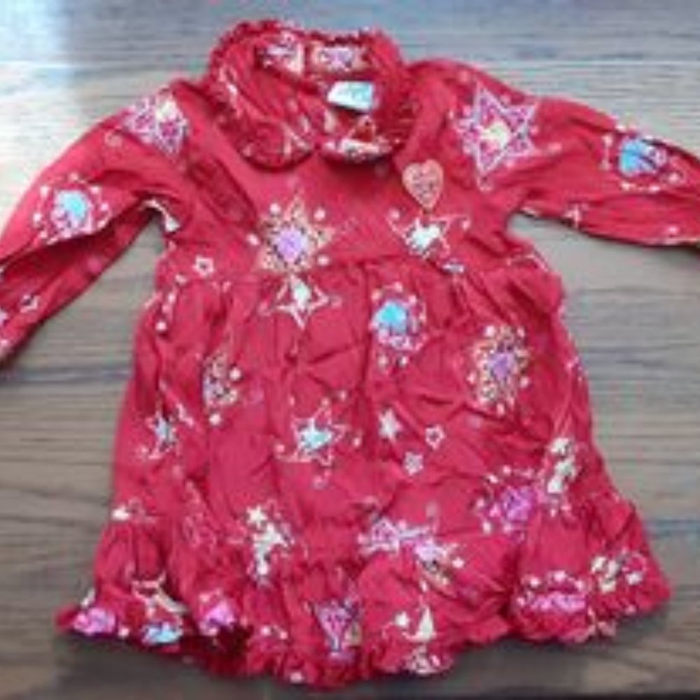 Vintage 1999 Wizard of Oz Dorthy and Me Toto Boutique Dress red size 2T